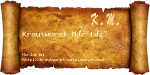 Krautwurst Máté névjegykártya
